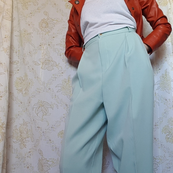 Vintage Pants - Vintage mint green pants // trousers